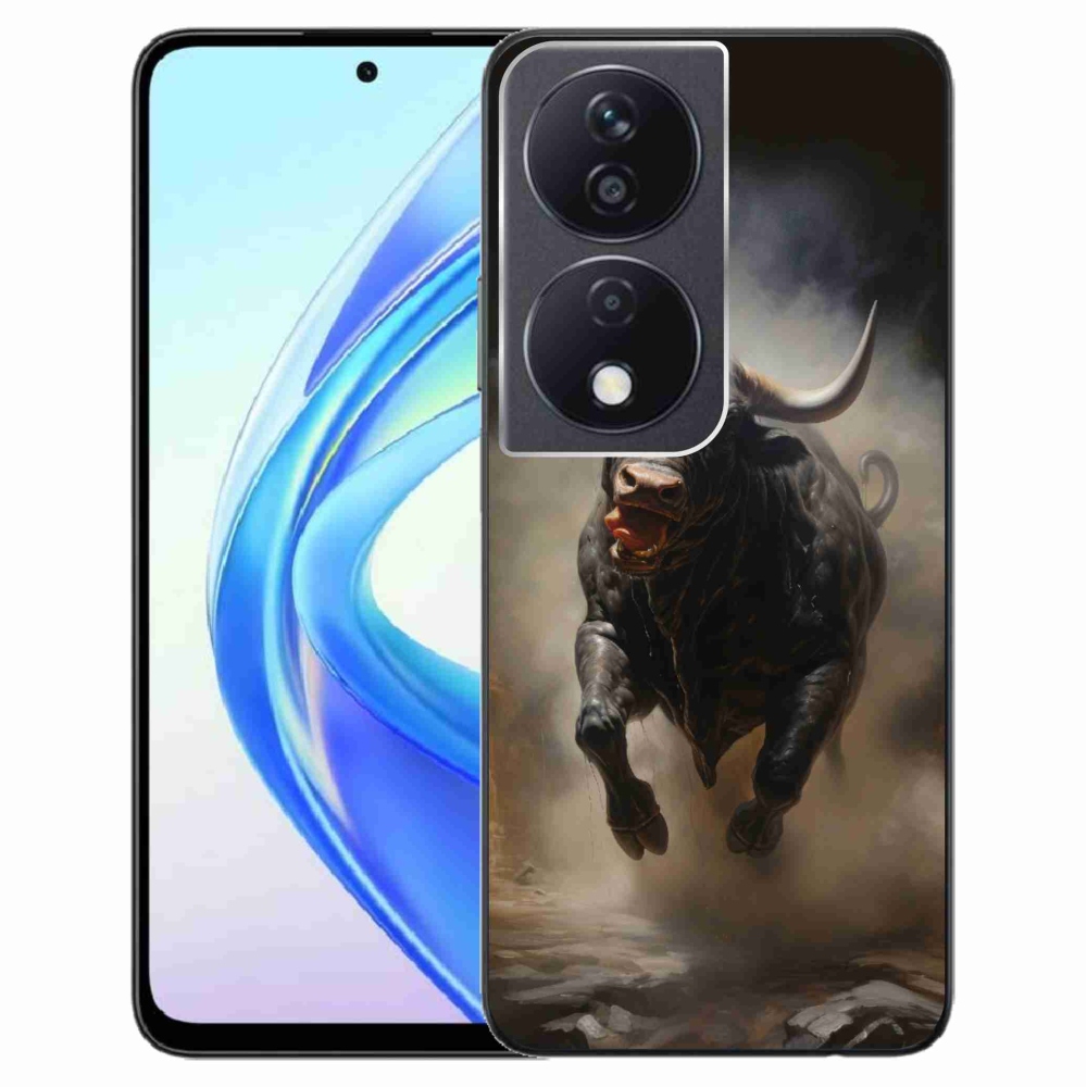 Gelový kryt mmCase na Honor X7b/Honor 90 Smart - rozzuřený býk