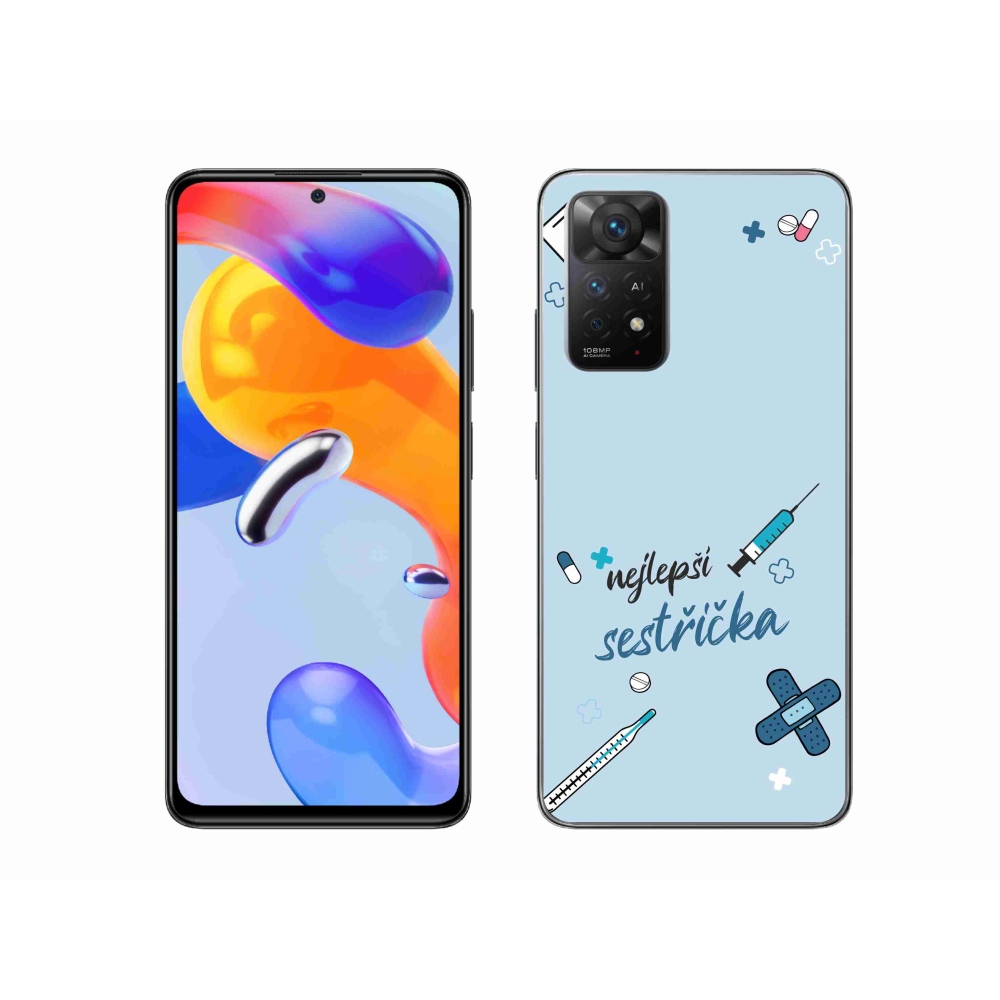 Gelový kryt mmCase na Xiaomi Redmi Note 11 Pro 4G/5G - nejlepší sestřička modré pozadí
