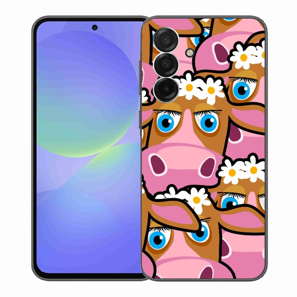 Gelový kryt mmCase na Samsung Galaxy A36 5G - kreslené kravičky
