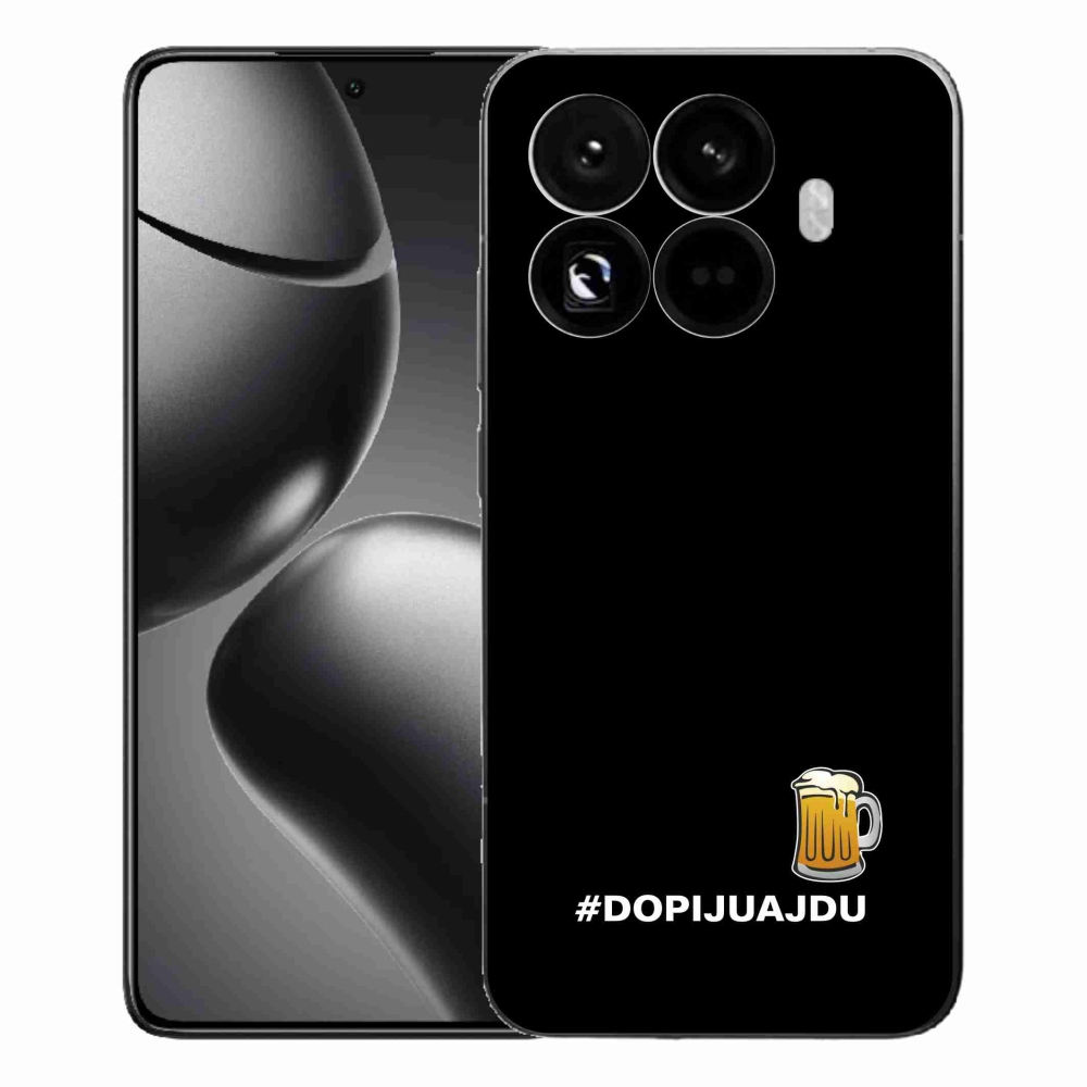 Gelový kryt mmCase na Xiaomi 15T Pro - pivní motiv 1 černé pozadí