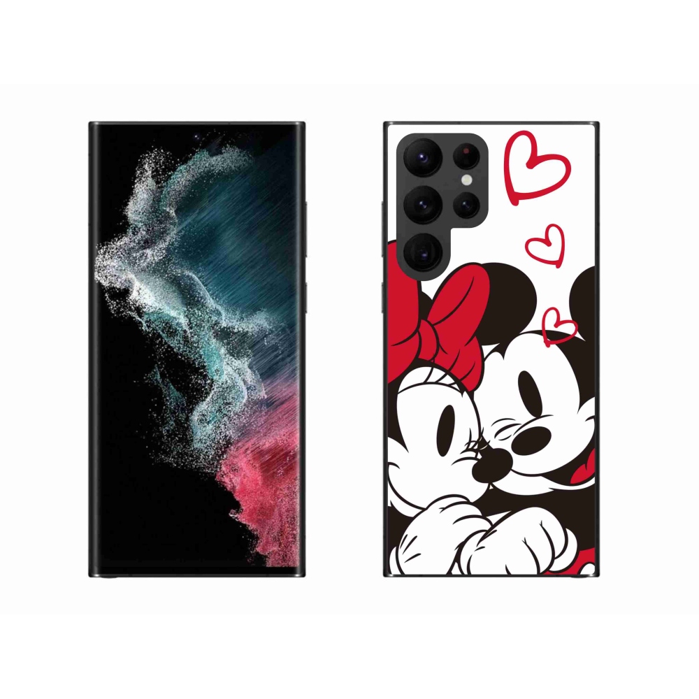 Gelový kryt mmCase na Samsung Galaxy S22 Ultra 5G - minnie a mickey