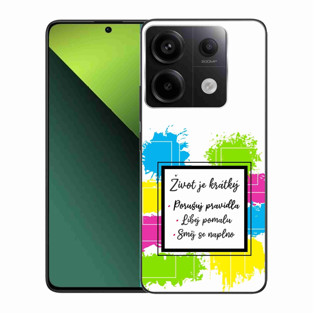 Gelový kryt mmCase na Xiaomi Redmi Note 13 Pro 5G/Poco X6 5G - citát 5 bílé pozadí
