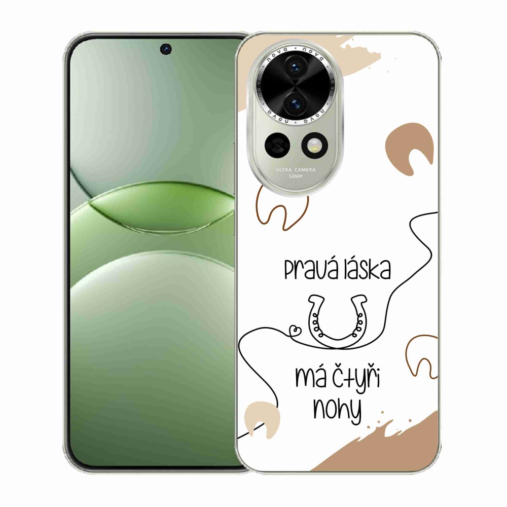 Gelový kryt mmCase na Huawei Nova 13 5G - koňský motiv bílé pozadí