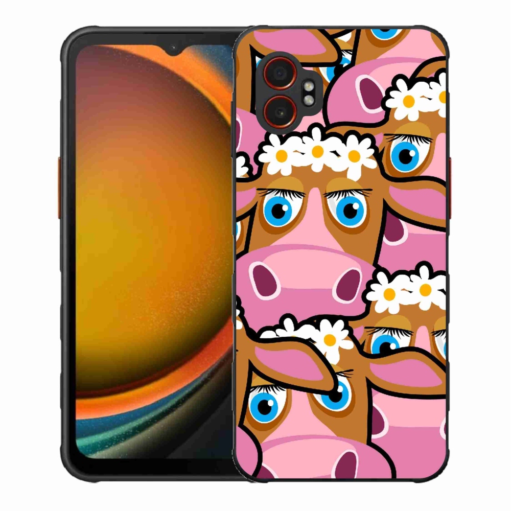 Gelový kryt mmCase na Samsung Galaxy Xcover 7 Pro - kreslené kravičky