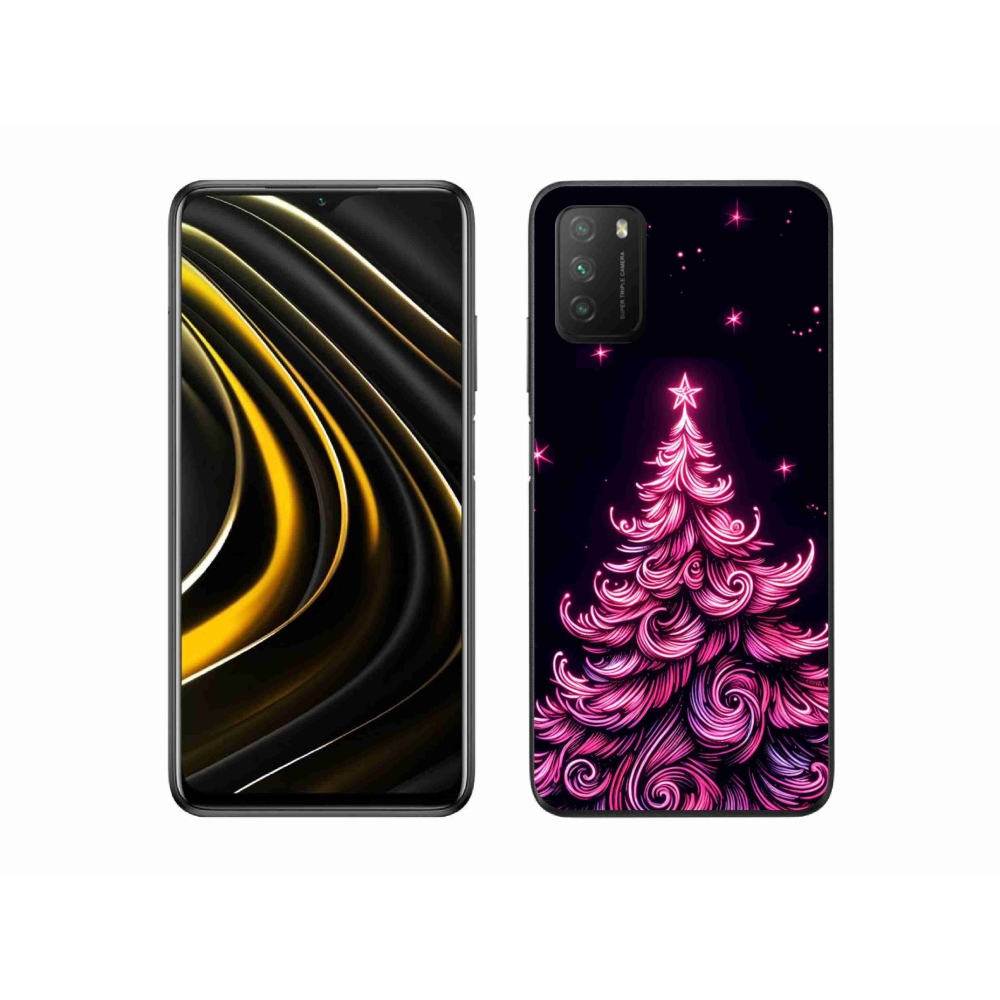 Gelový kryt mmCase na Xiaomi Poco M3 - neonový vánoční stromek 2