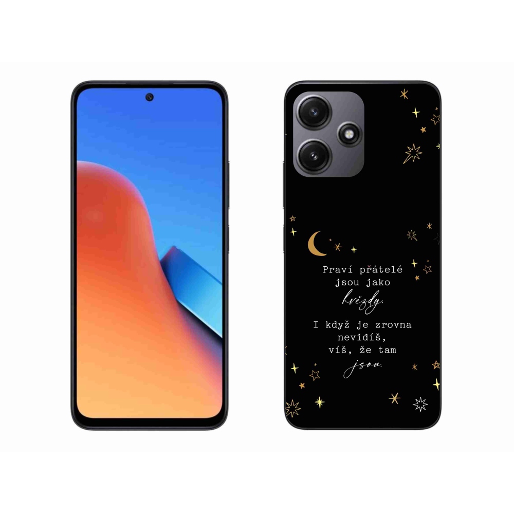 Gelový kryt mmCase na Xiaomi Redmi 12 5G - citát 6 černé pozadí