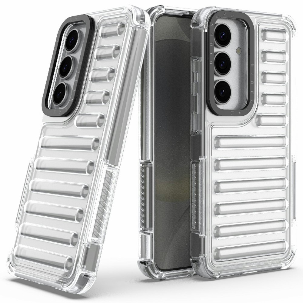 Stripe odolný kryt na Samsung Galaxy S25 - průhledný