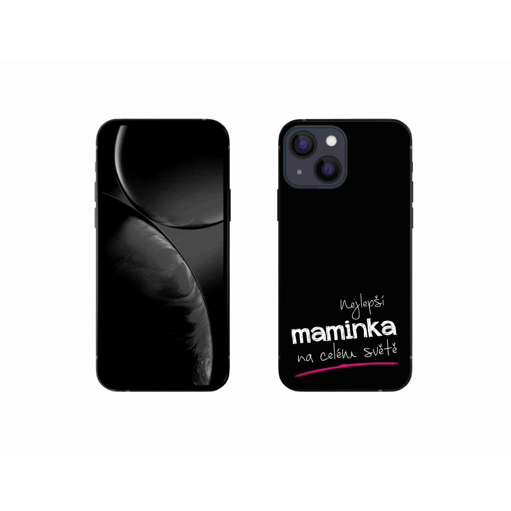 Gelový kryt mmCase na iPhone 13 mini 5.4 - nejlepší maminka 4 černé pozadí