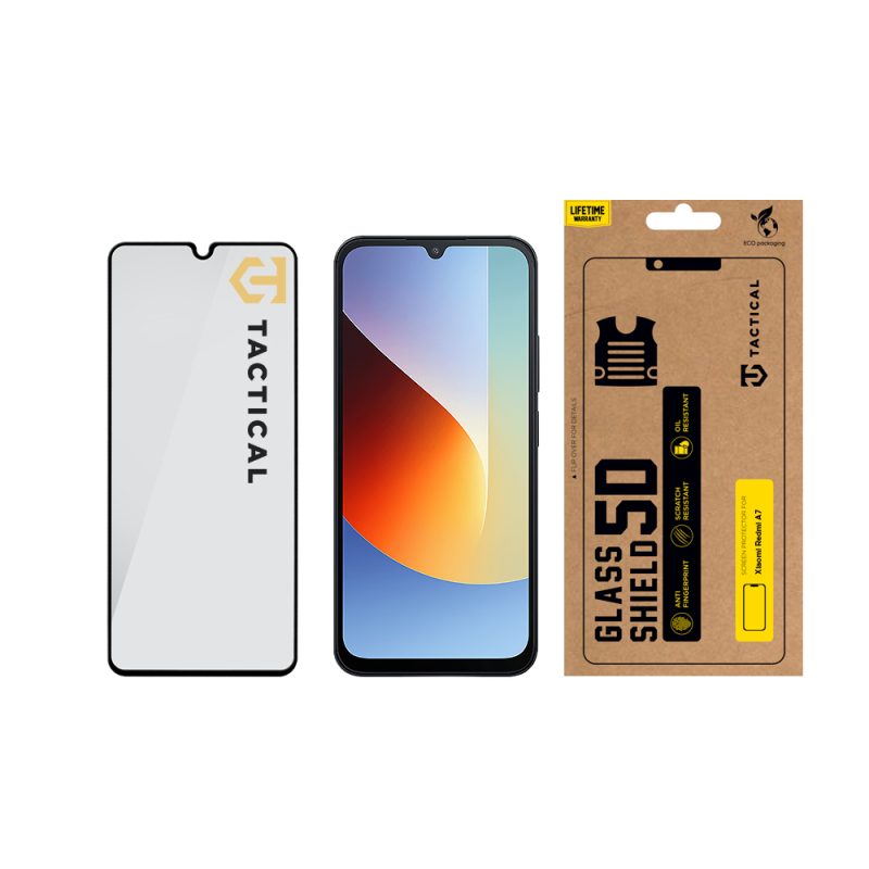 Tactical Glass Shield 5D sklo pro Xiaomi Redmi A7 Black