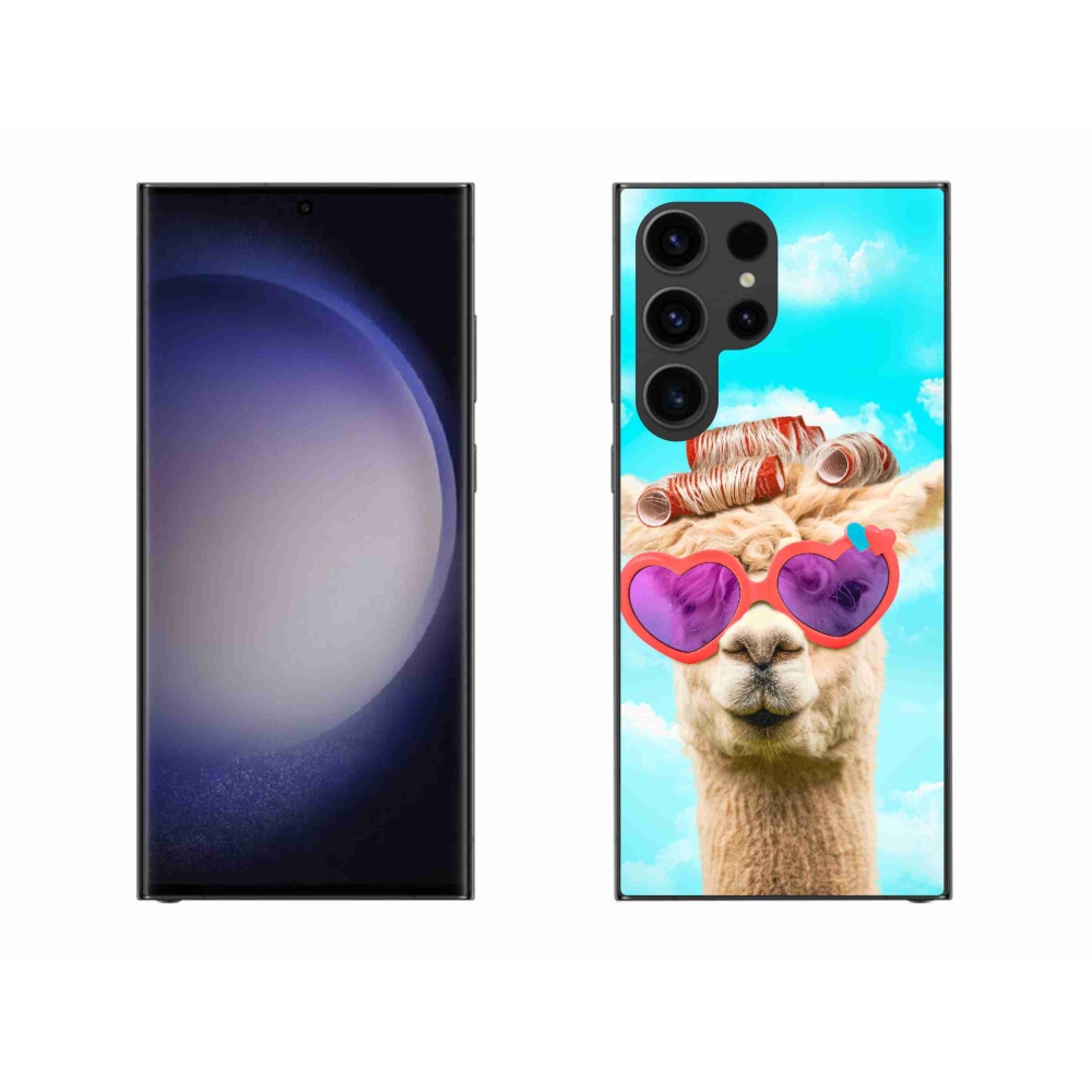 Gelový kryt mmCase na Samsung Galaxy S23 Ultra 5G - lama s brýlemi