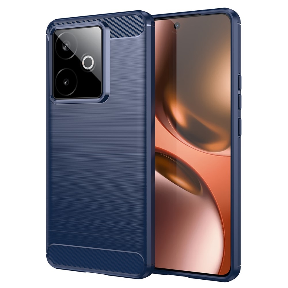 Carbon odolný gelový obal na Realme GT 7 5G/GT 7T 5G - modrý