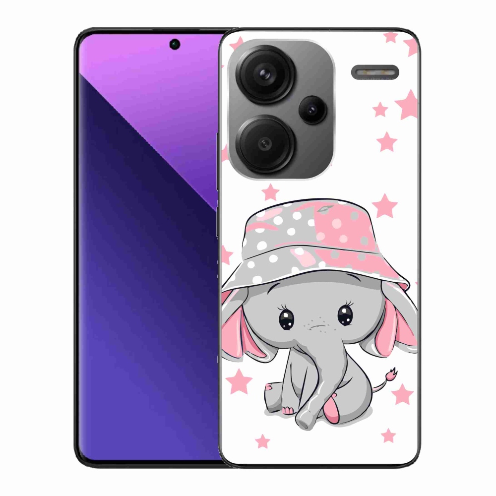 Gelový kryt mmCase na Xiaomi Redmi Note 13 Pro+ 5G - růžový slon