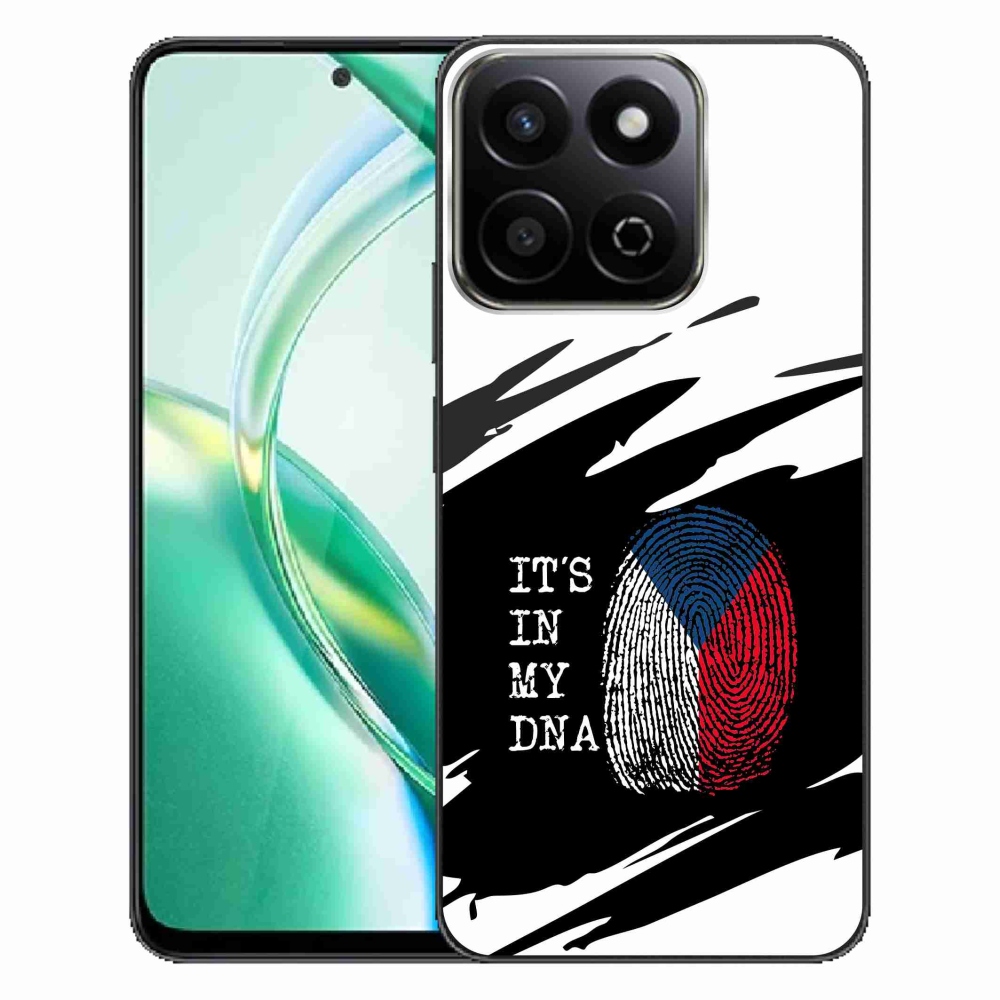 Gelový kryt mmCase na Honor 200 Smart 5G - vlajka otisk prstu černobílé pozadí