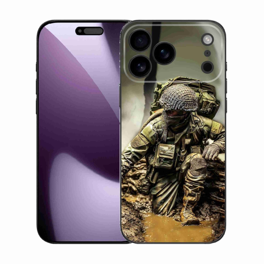 Gelový kryt mmCase na iPhone 17 Pro Max - voják