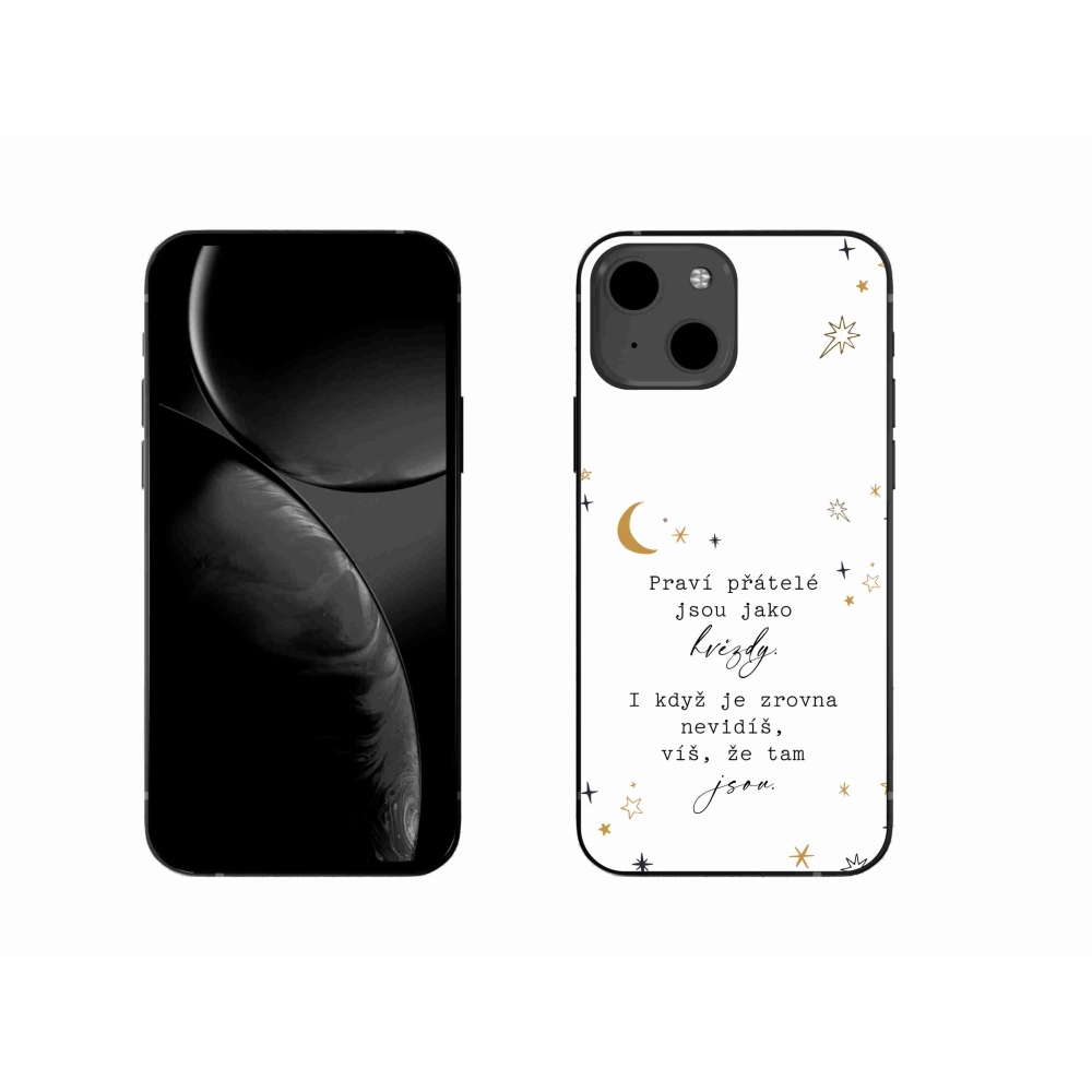 Gelový kryt mmCase na iPhone 13 6.1 - citát 6 bílé pozadí