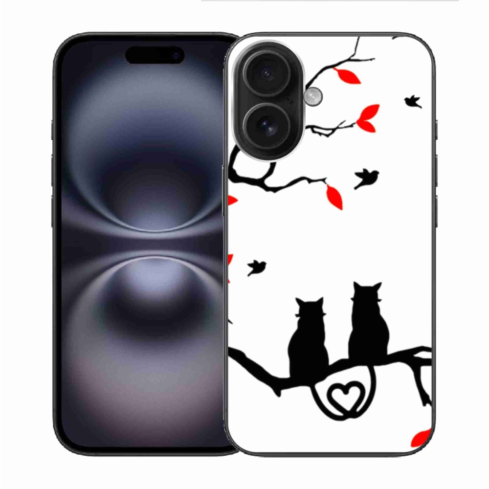 Gelový kryt mmCase na iPhone 16 - kočičí láska