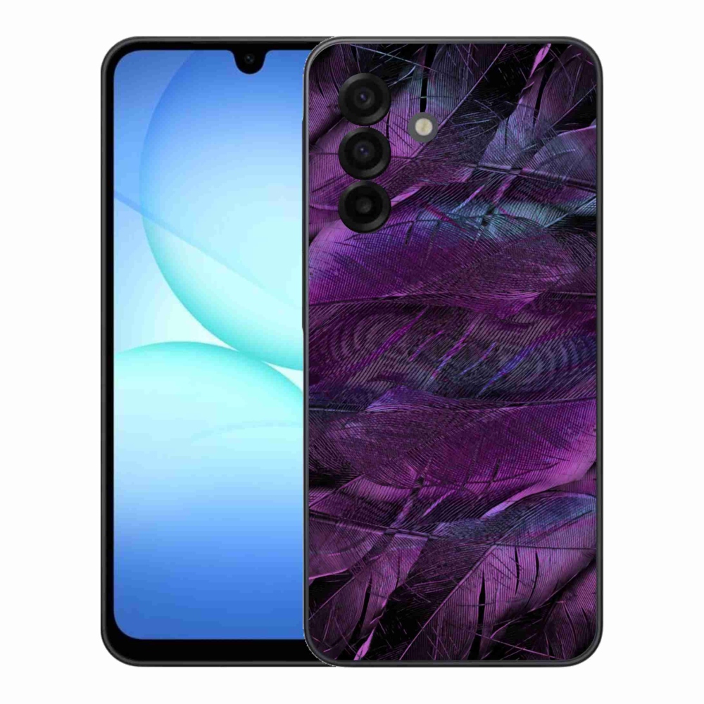 Gelový kryt mmCase na Samsung Galaxy A17 5G - fialová pírka