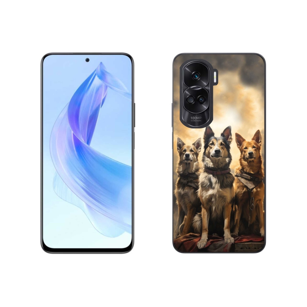 Gelový kryt mmCase na Honor 90 Lite - tři psi