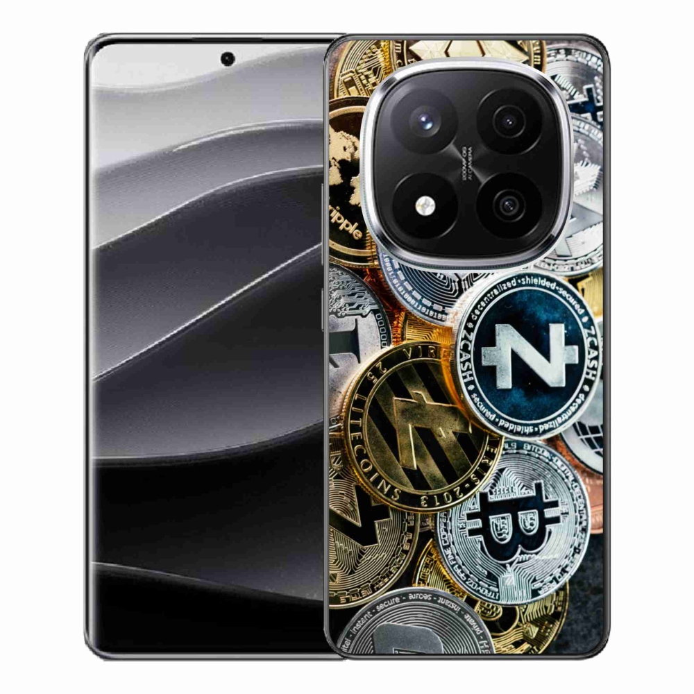 Gelový kryt mmCase na Xiaomi Redmi Note 14 Pro+ 5G - kryptoměny