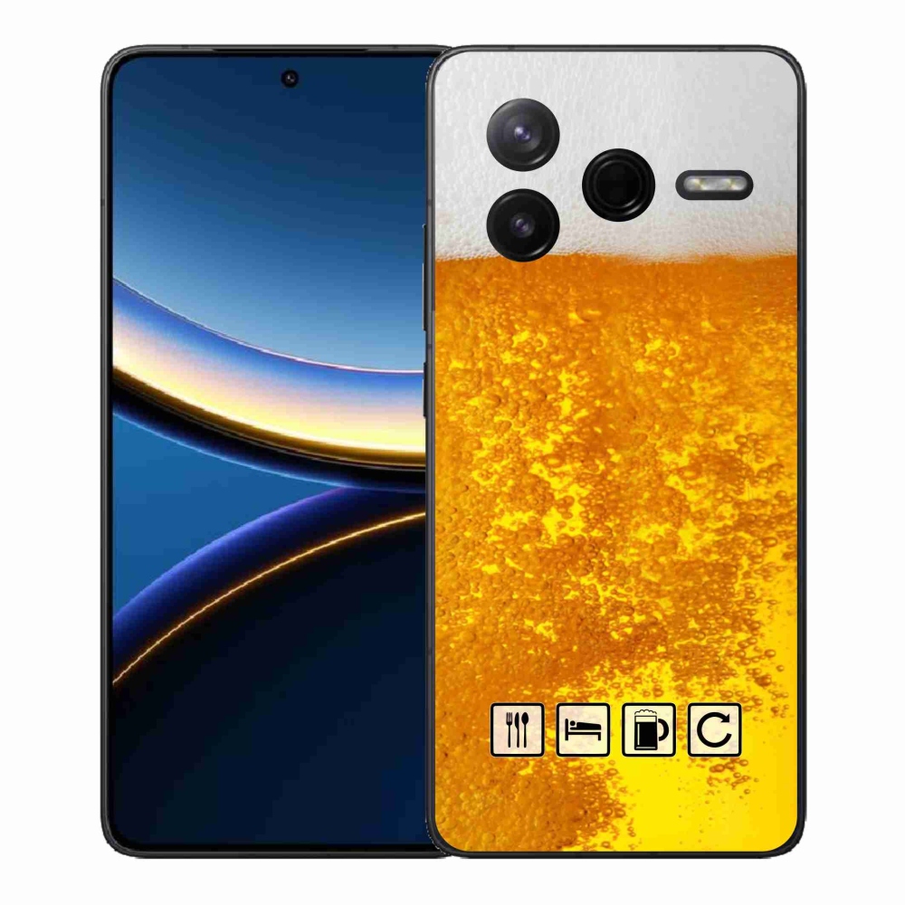 Gelový kryt mmCase na Xiaomi Poco F7 Pro - pivní motiv 3