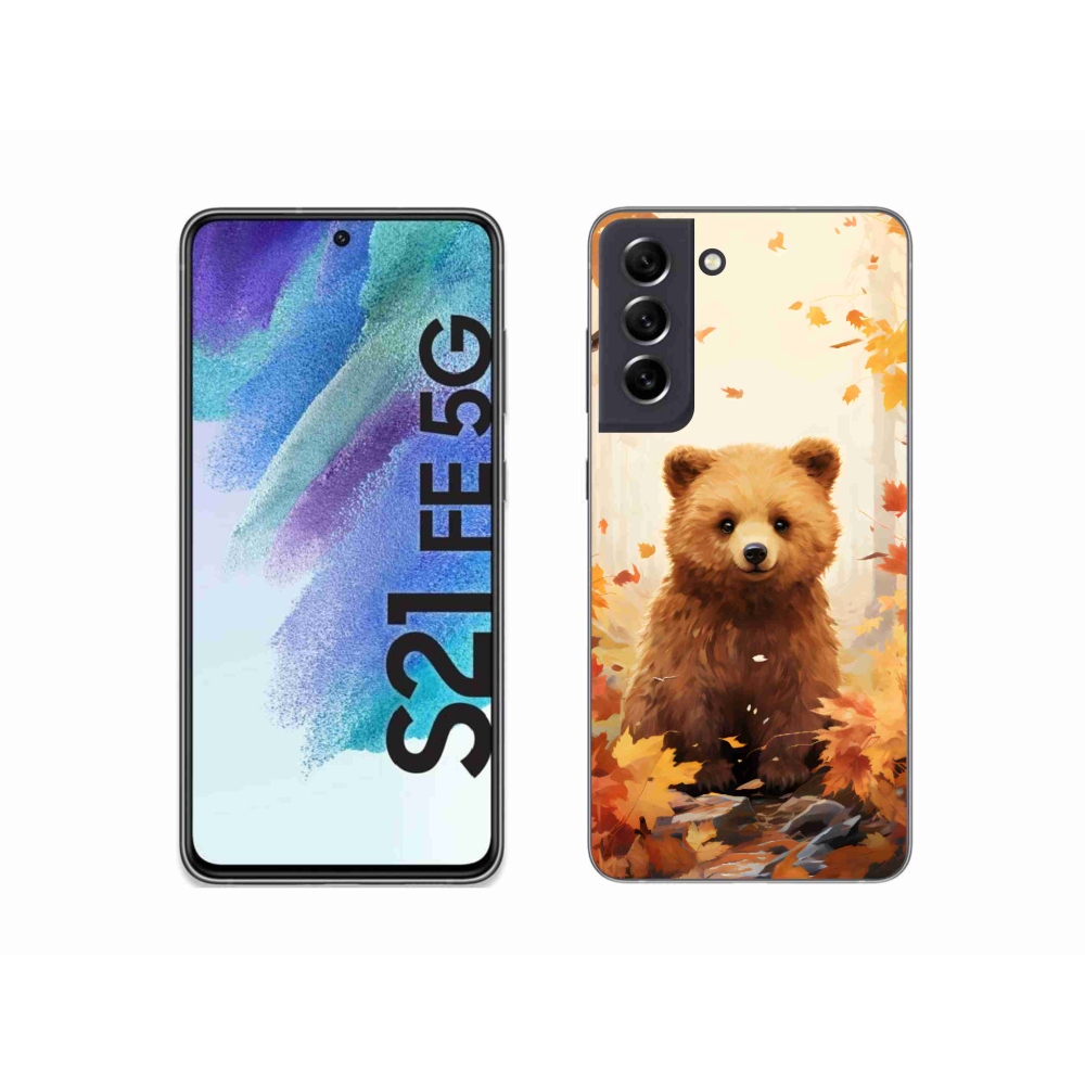 Gelový kryt mmCase na Samsung Galaxy S21 FE 5G - medvěd v lese