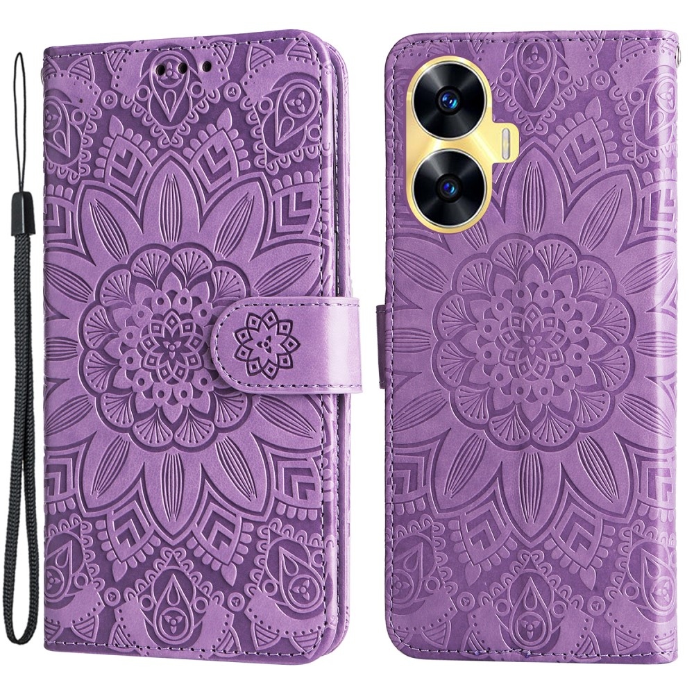 Sunflower knížkové pouzdro na Realme C55 - fialové
