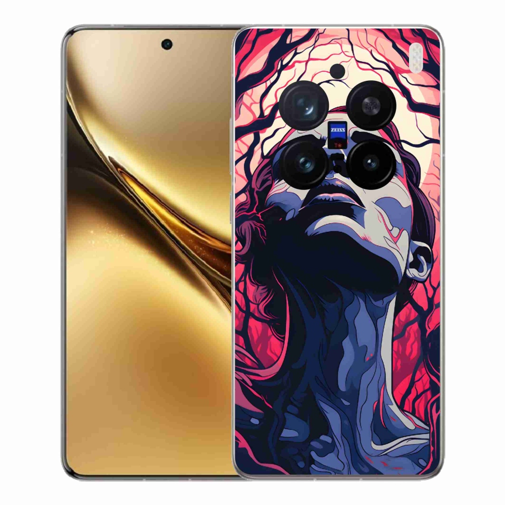 Gelový kryt mmCase na Vivo X200 Pro 5G - abstraktní obličej