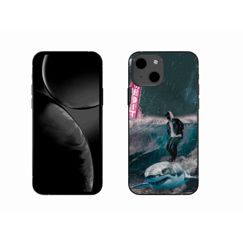 Gelový kryt mmCase na iPhone 13 - žralok