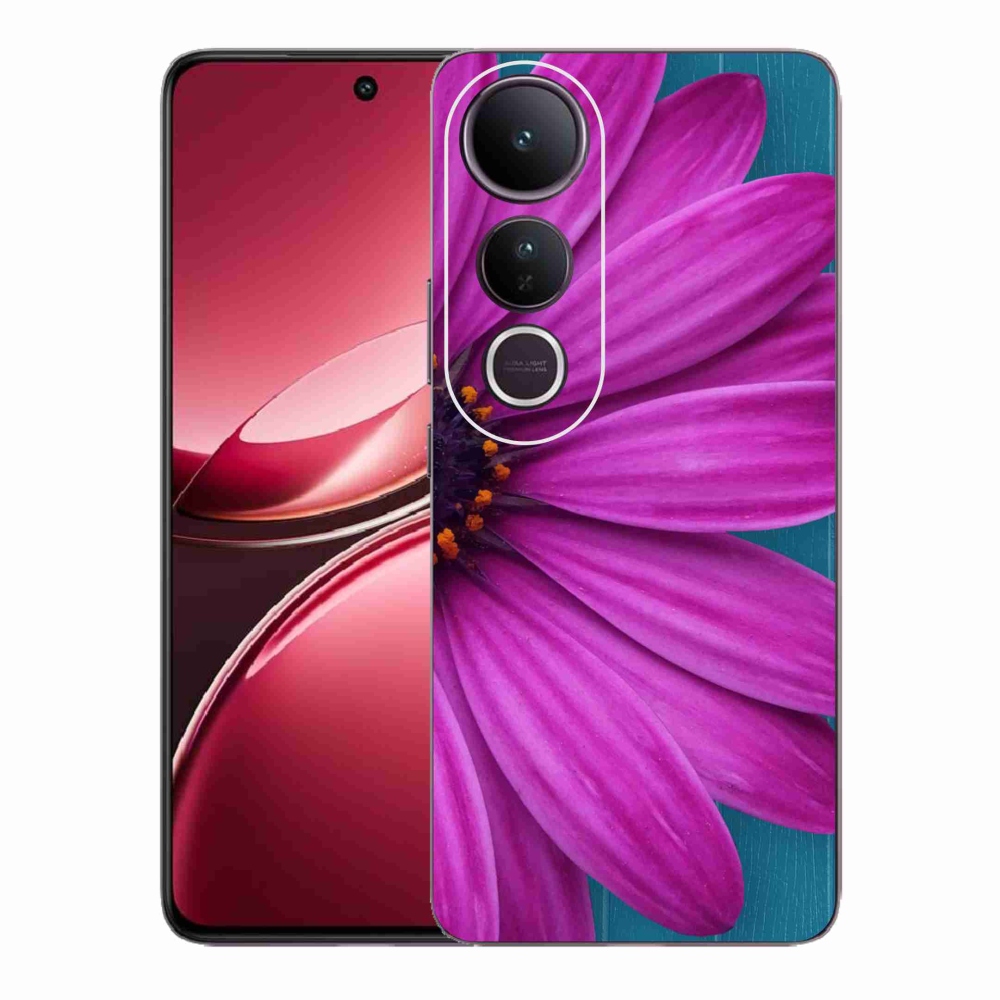 Gelový kryt mmCase na Vivo V50 Lite 4G/5G - fialová kopretina