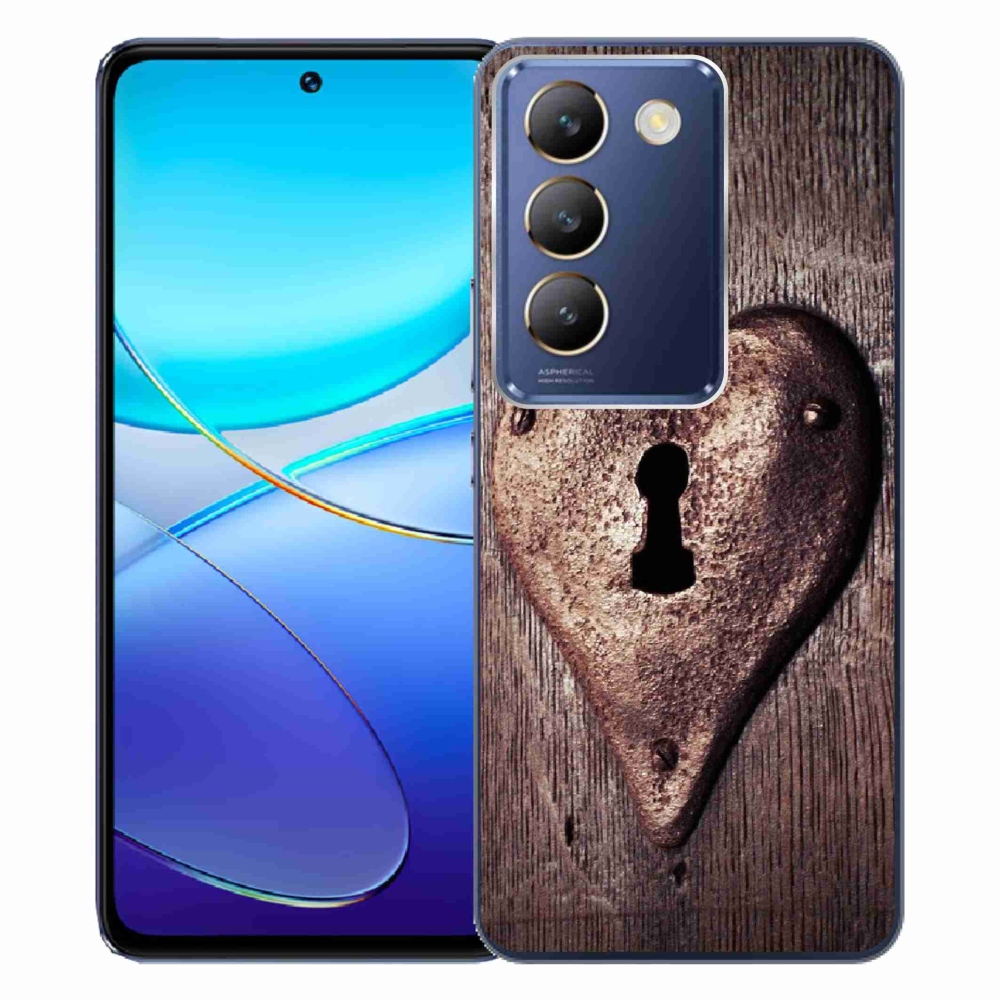 Gelový kryt mmCase na Vivo V40 SE 4G/5G - zámek ve tvaru srdce