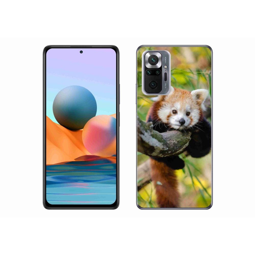 Gelový kryt mmCase na Xiaomi Redmi Note 10 Pro - panda červená