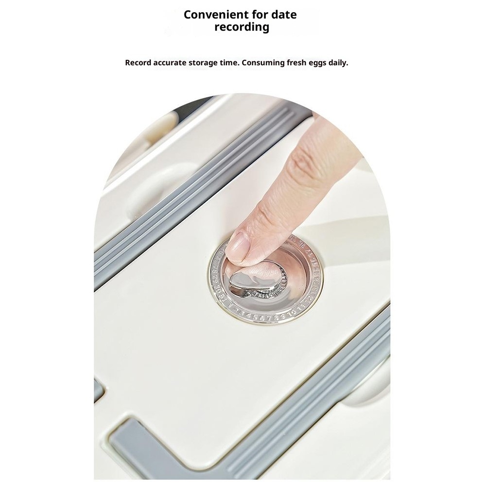 Průhledný zásobník na vejce do lednice se stohovatelným designem a madlem