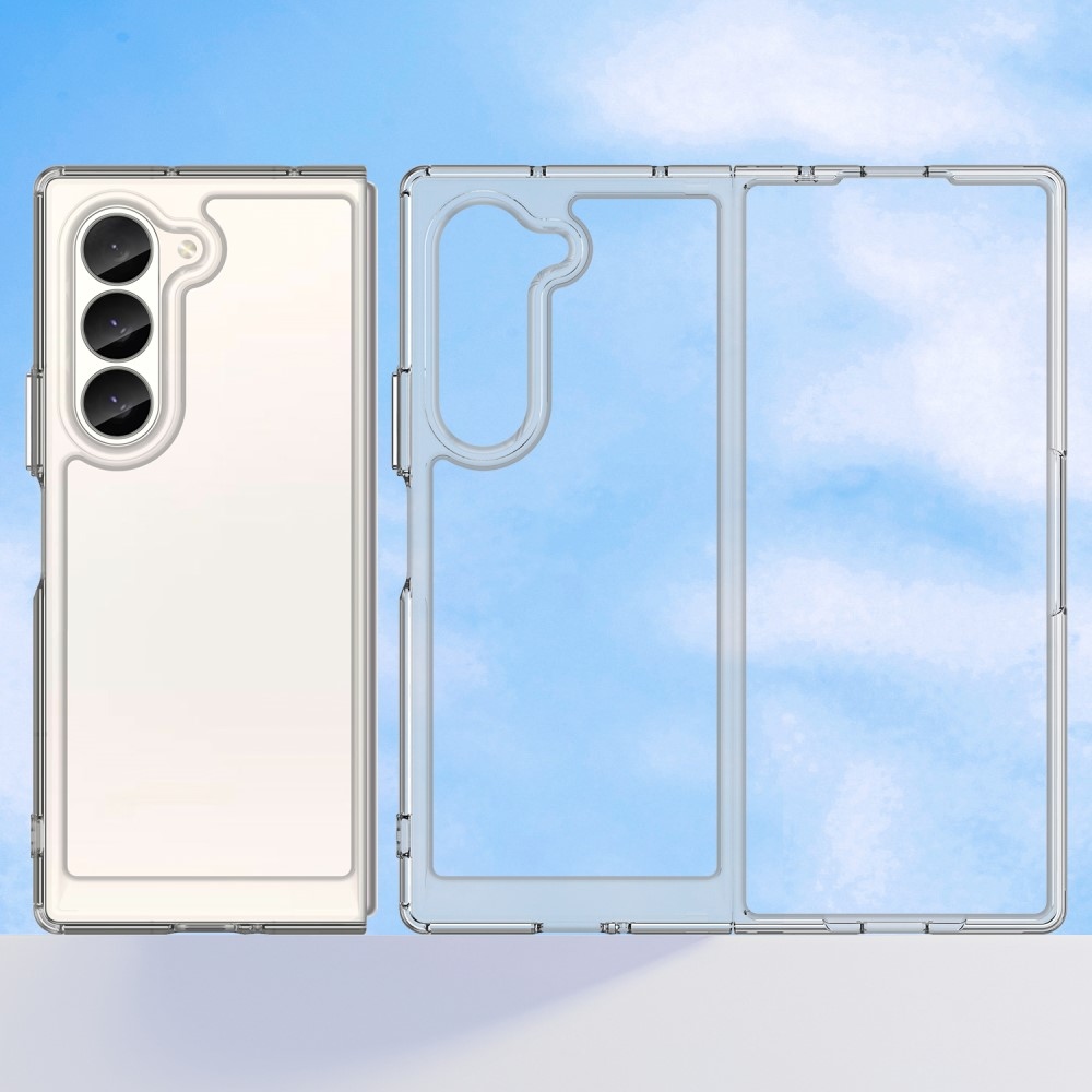 Gelový obal s pevnými zády na Samsung Galaxy Z Fold6 5G - průhledný
