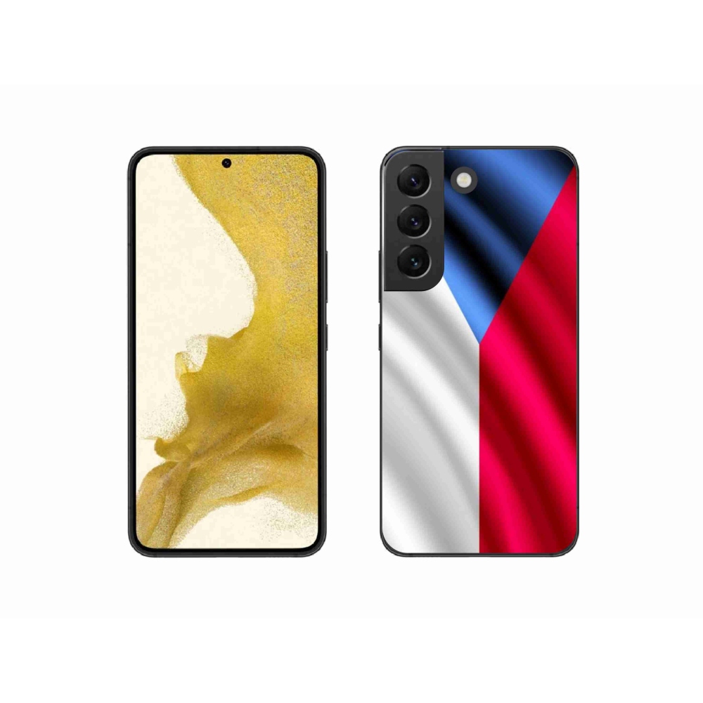 Gelový kryt mmCase na mobil Samsung Galaxy S22 5G - česká vlajka