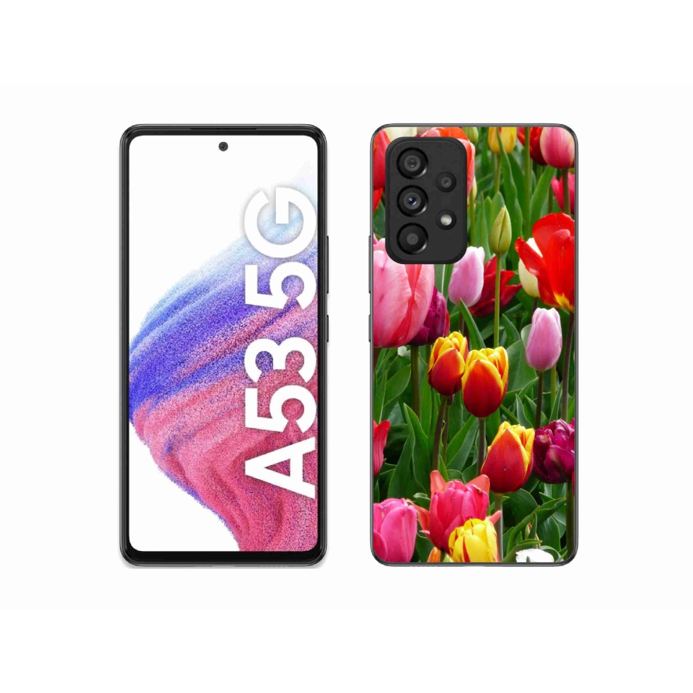 Gelový kryt mmCase na Samsung Galaxy A53 5G - tulipány