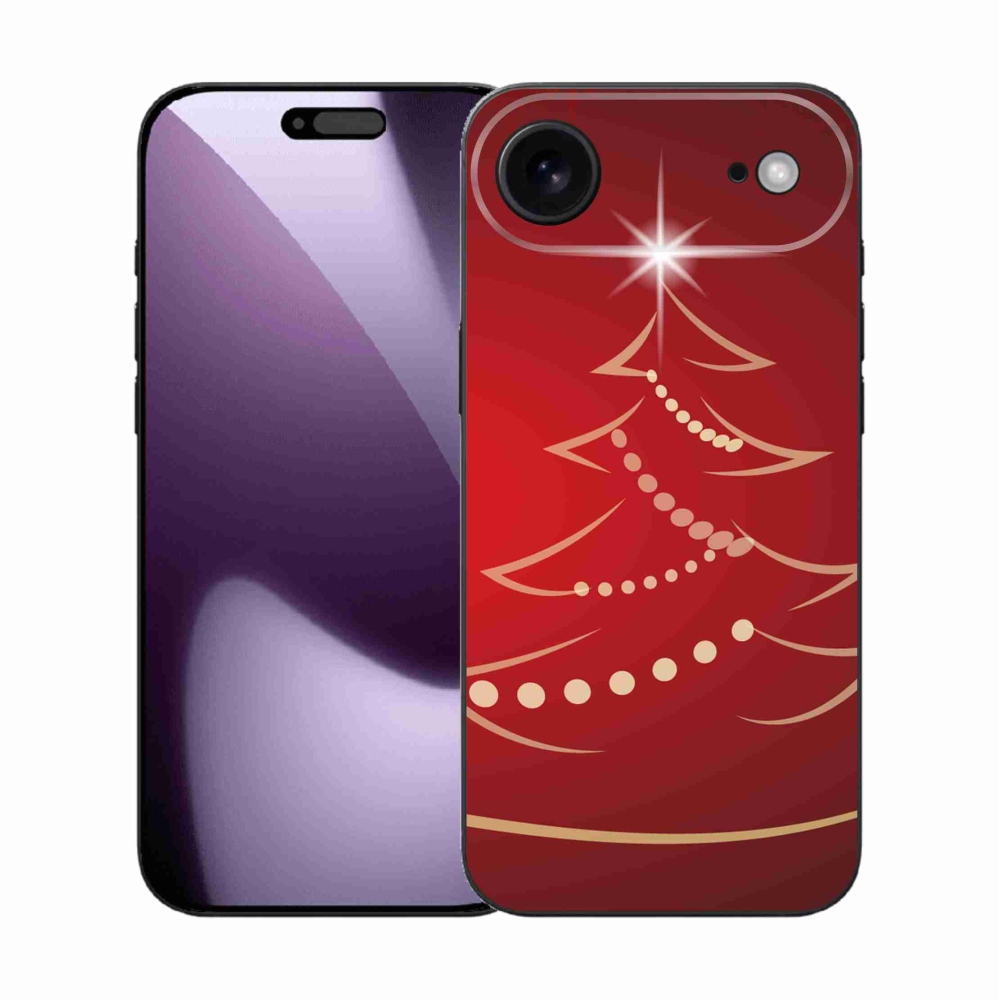 Gelový kryt mmCase na iPhone 17 Air - kreslený vánoční stromek