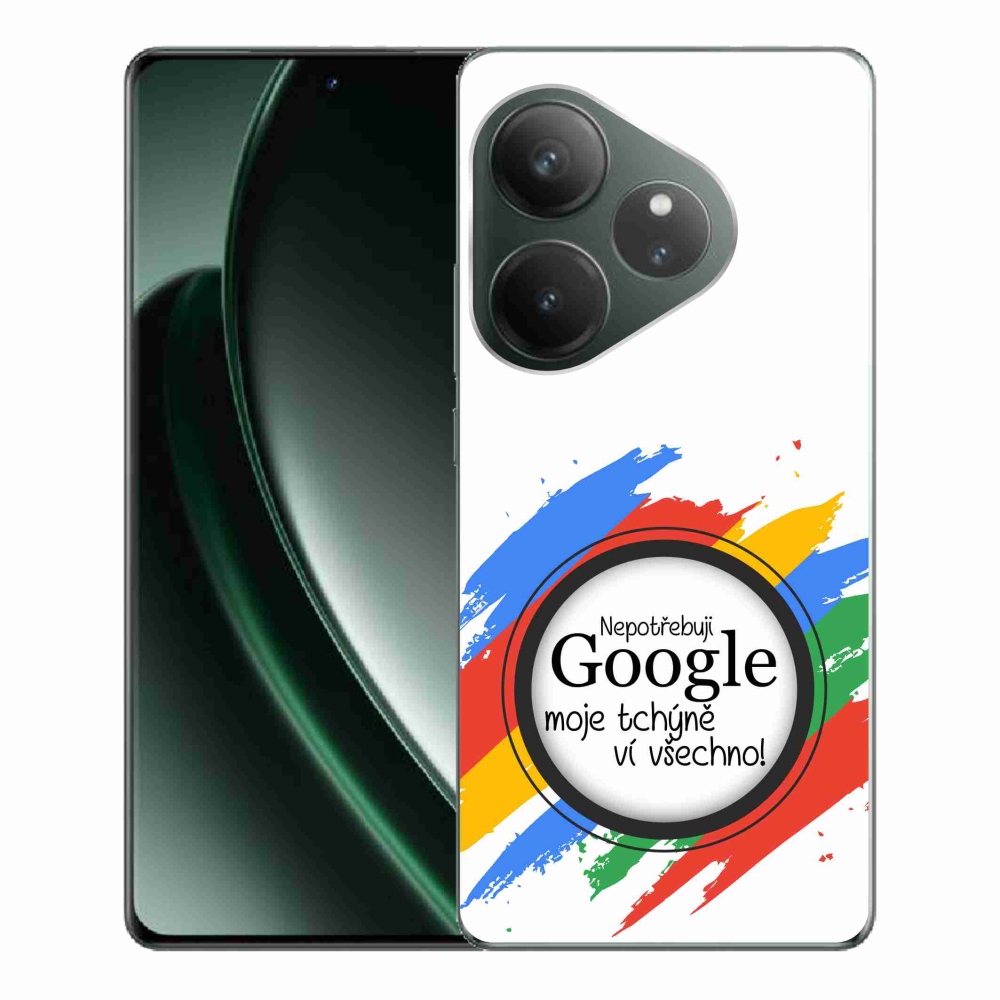 Gelový kryt mmCase na Realme GT 6 5G/GT 6T 5G - tchýně ví všechno bílé pozadí