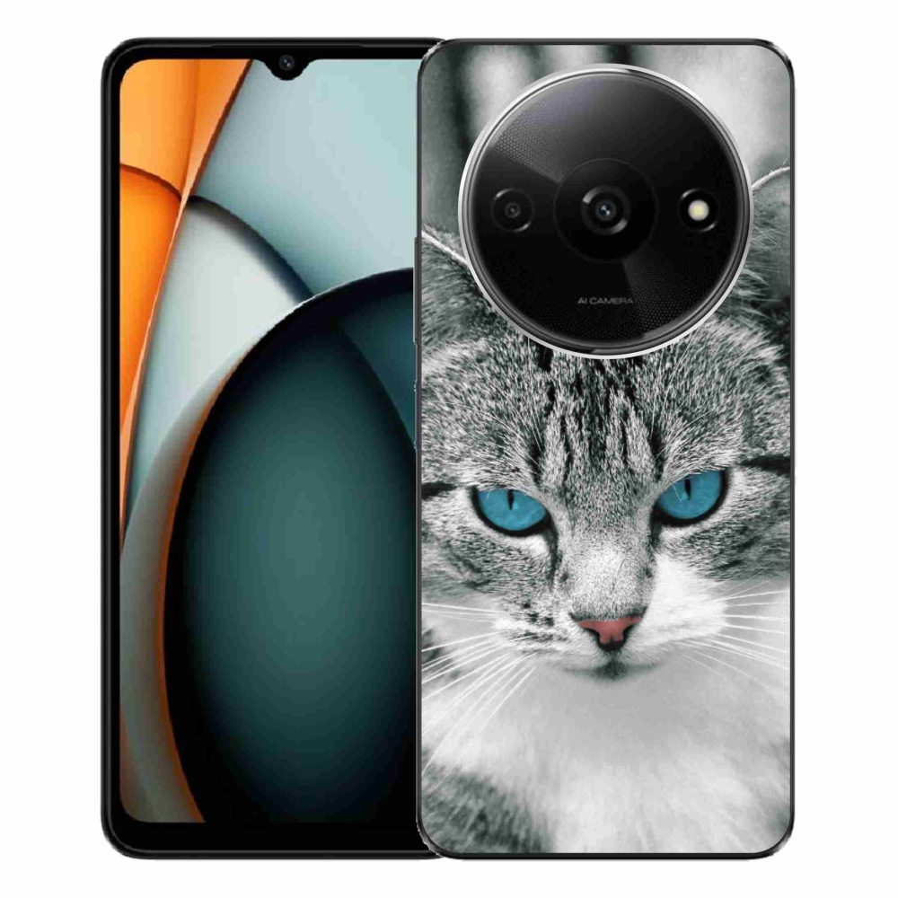 Gelový kryt mmCase na Xiaomi Redmi A3 - kočičí pohled 1