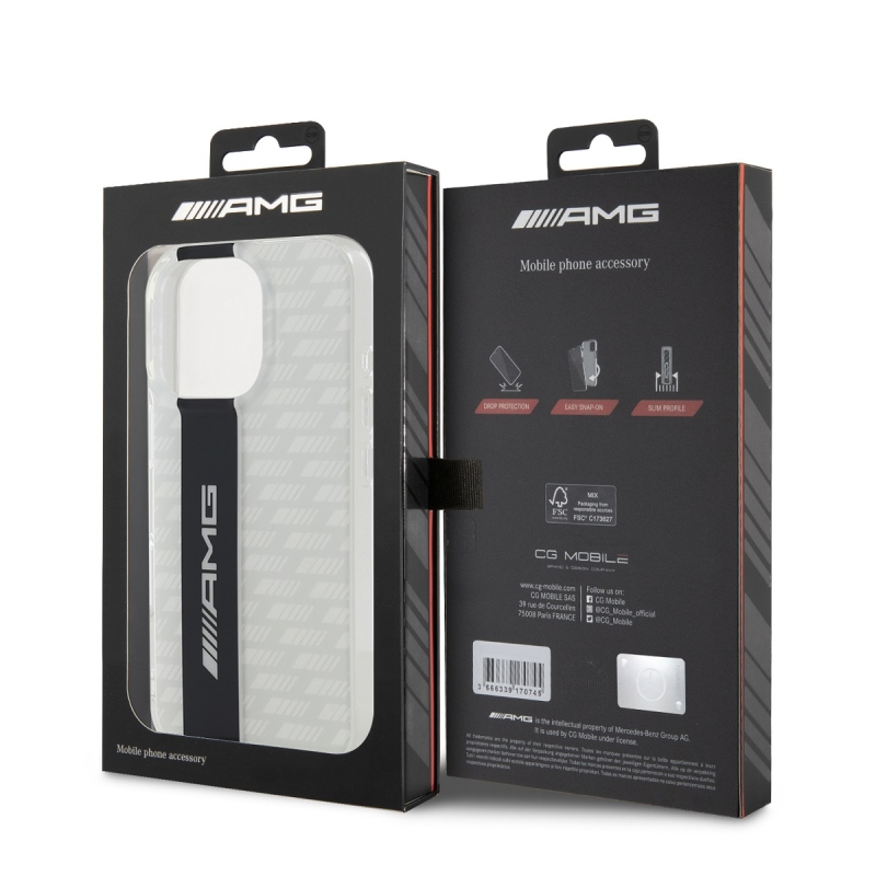 AMG Carbon Pattern Zadní Kryt pro iPhone 16 Pro White