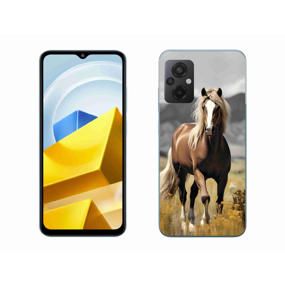 Gelový kryt mmCase na Xiaomi Poco M5 4G - hnědý kůň 1