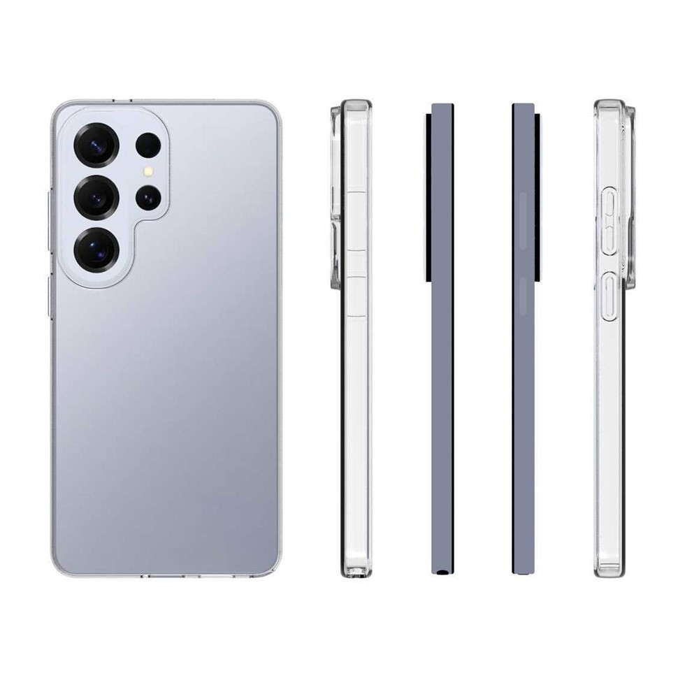 2v1 průhledný gelový obal + tvrzené sklo na Samsung Galaxy S26 Ultra - průhledný