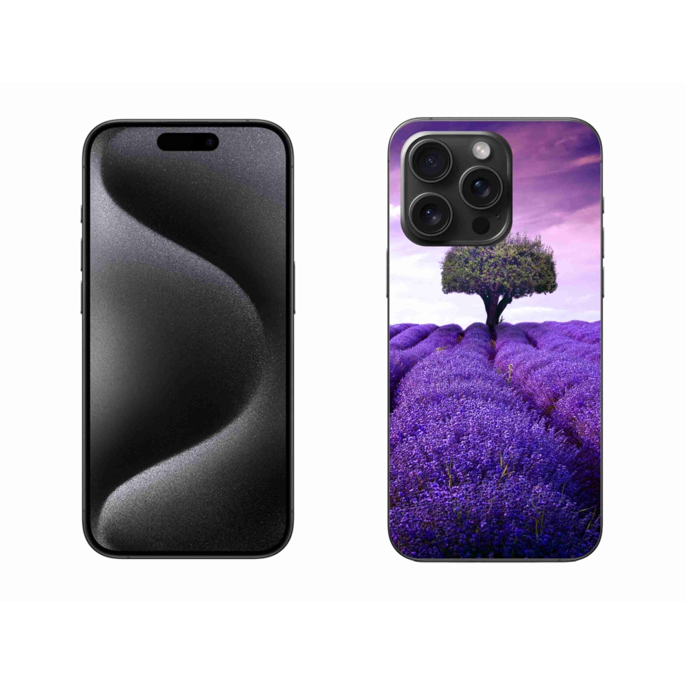 Gelový kryt mmCase na iPhone 15 Pro Max - levandulová louka