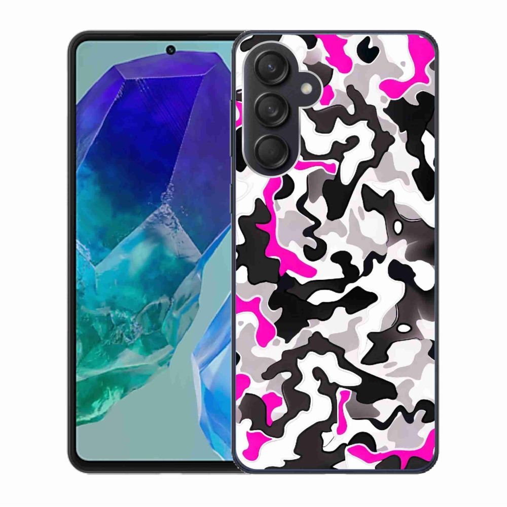 Gelový kryt mmCase na Samsung Galaxy M55 5G - maskáčový vzor 5