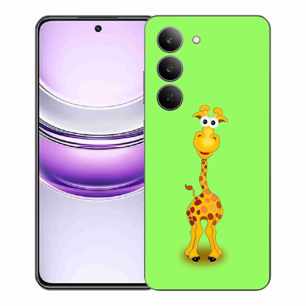 Gelový kryt mmCase na Realme 14x 5G - kreslená žirafa