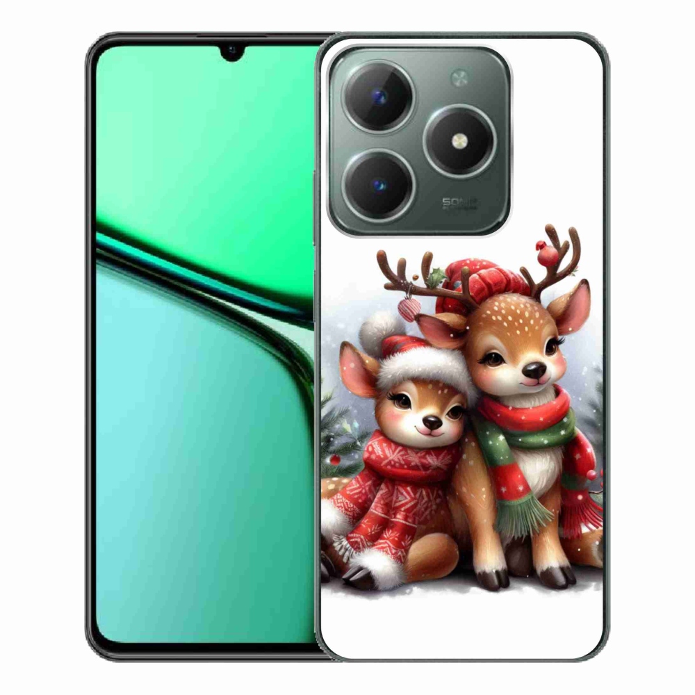 Gelový kryt mmCase na Realme C61 - vánoční sobi