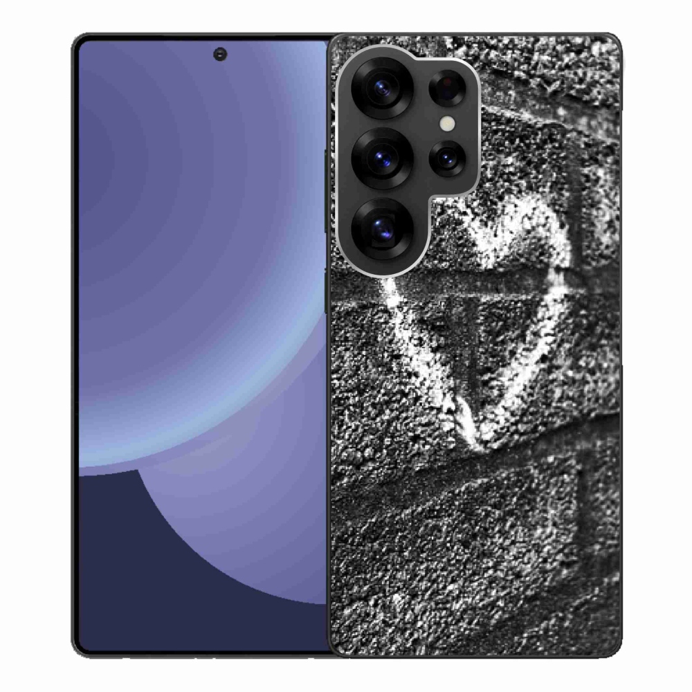Gelový kryt mmCase na Samsung Galaxy S25 Ultra - srdce na zdi