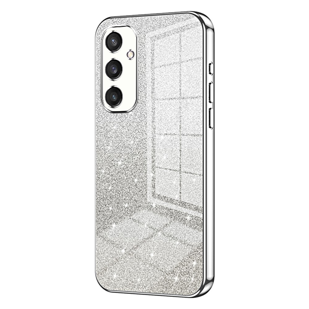 Cut gelový třpytivý obal na Samsung Galaxy S25 - stříbrný