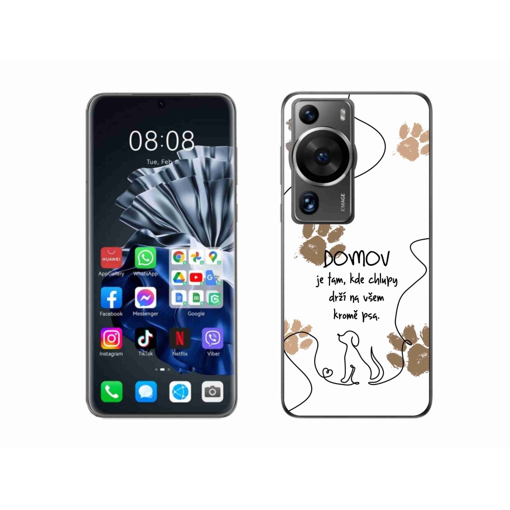 Gelový kryt mmCase na Huawei P60 Pro - psí motiv bílé pozadí