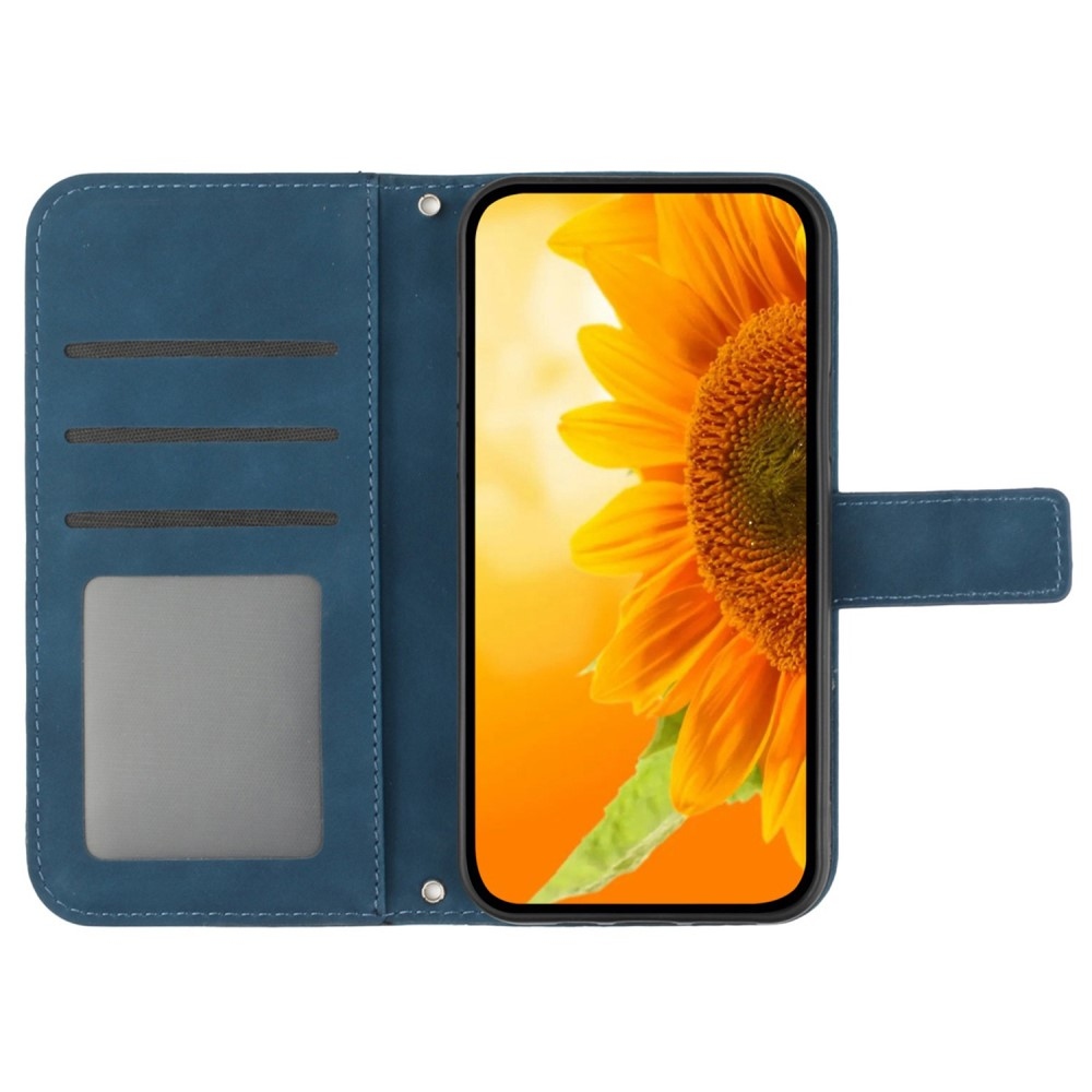 Sunflowers knížkové pouzdro na Xiaomi Redmi Note 14 Pro - tmavěmodré