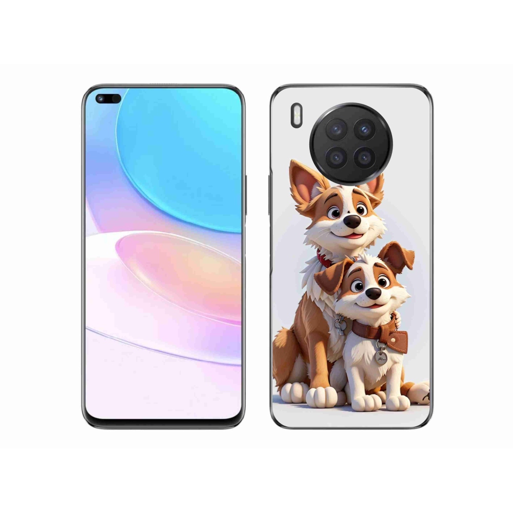 Gelový kryt mmCase na Huawei Nova 8i - kreslení psi